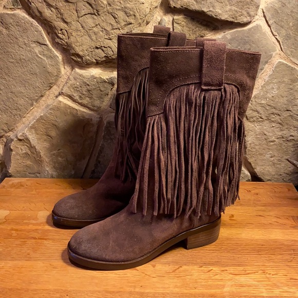 Lucky Brand Caleb Dark Brown Fringe 